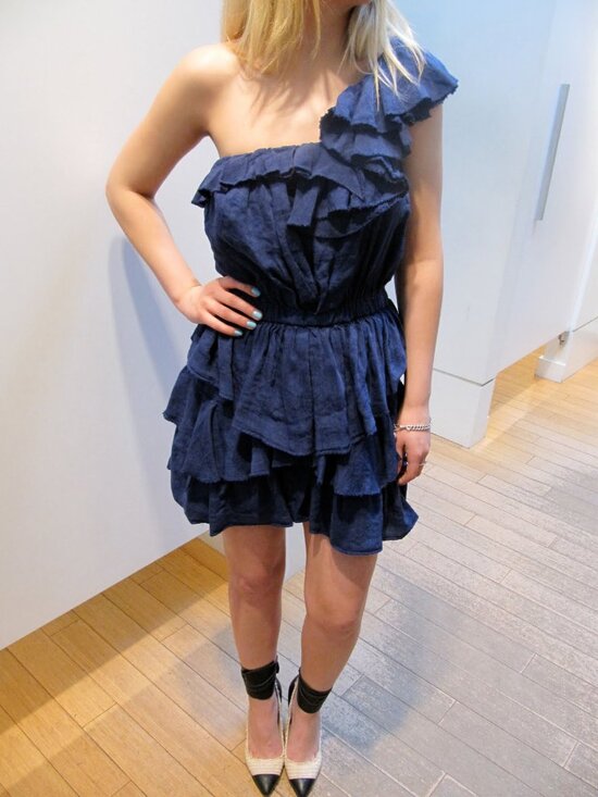 Isabel Marant Dresses & Skirts - Isabel Marant One Shoulder Dress in Blue, size "0" (XS)